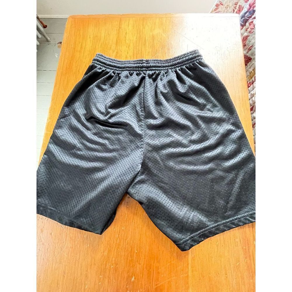 Alleson black netted athletic shorts boys L